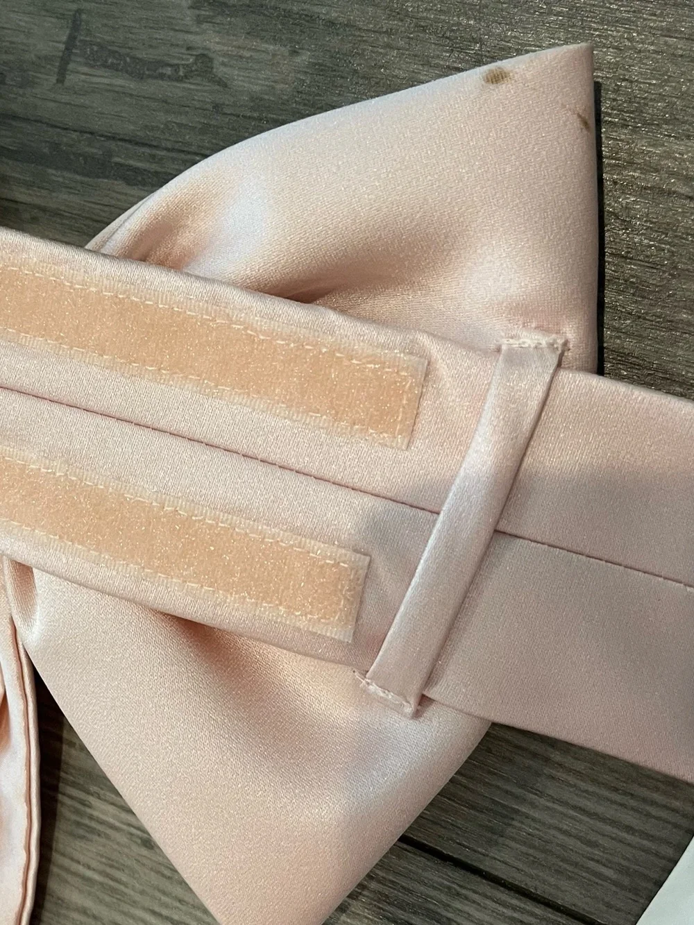 David’s Bridal Satin Flower Girl Sash with Back Bow Petal Blush Pink Wedding